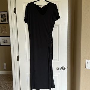 Love Stitch Black Dress with side belt. Size S